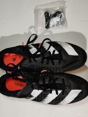 Adidas Sprintstar Track Spikes Mens Sz 12 Black White Sprinting Cleats W Wrench